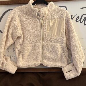 Athleta Cream Sherpa Jacket